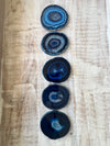 Blue Agate Coasters 3"