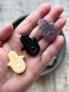 Natural Hamsa Hand Crystal Carvings