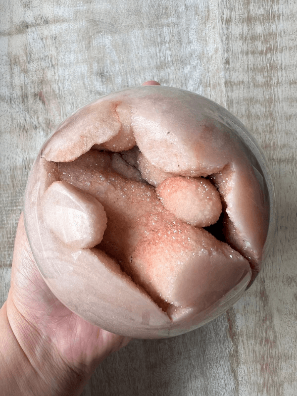 Pink Amethyst Sugar Druzy Sphere