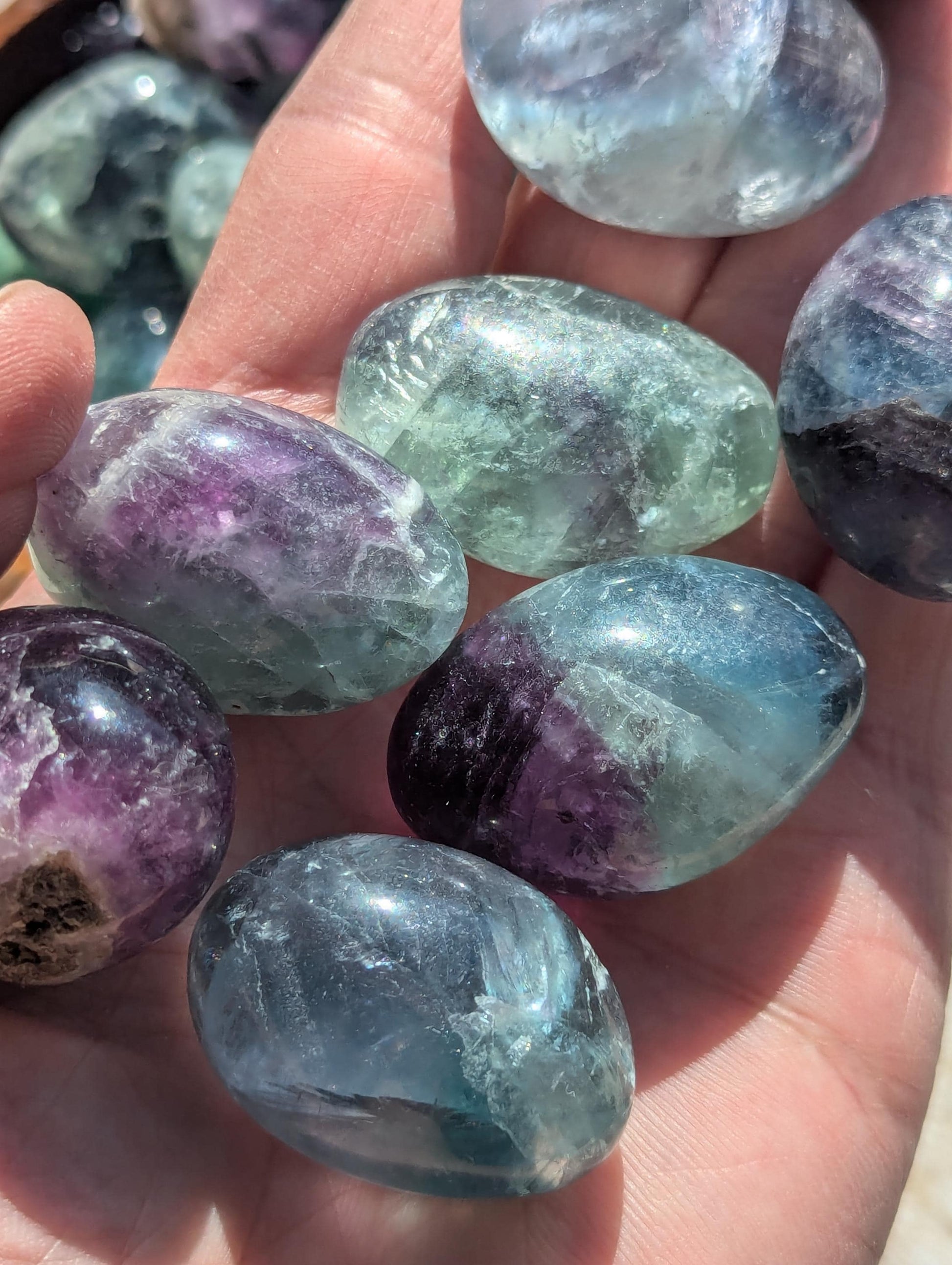 Rainbow Fluorite Tumbled Gemstones