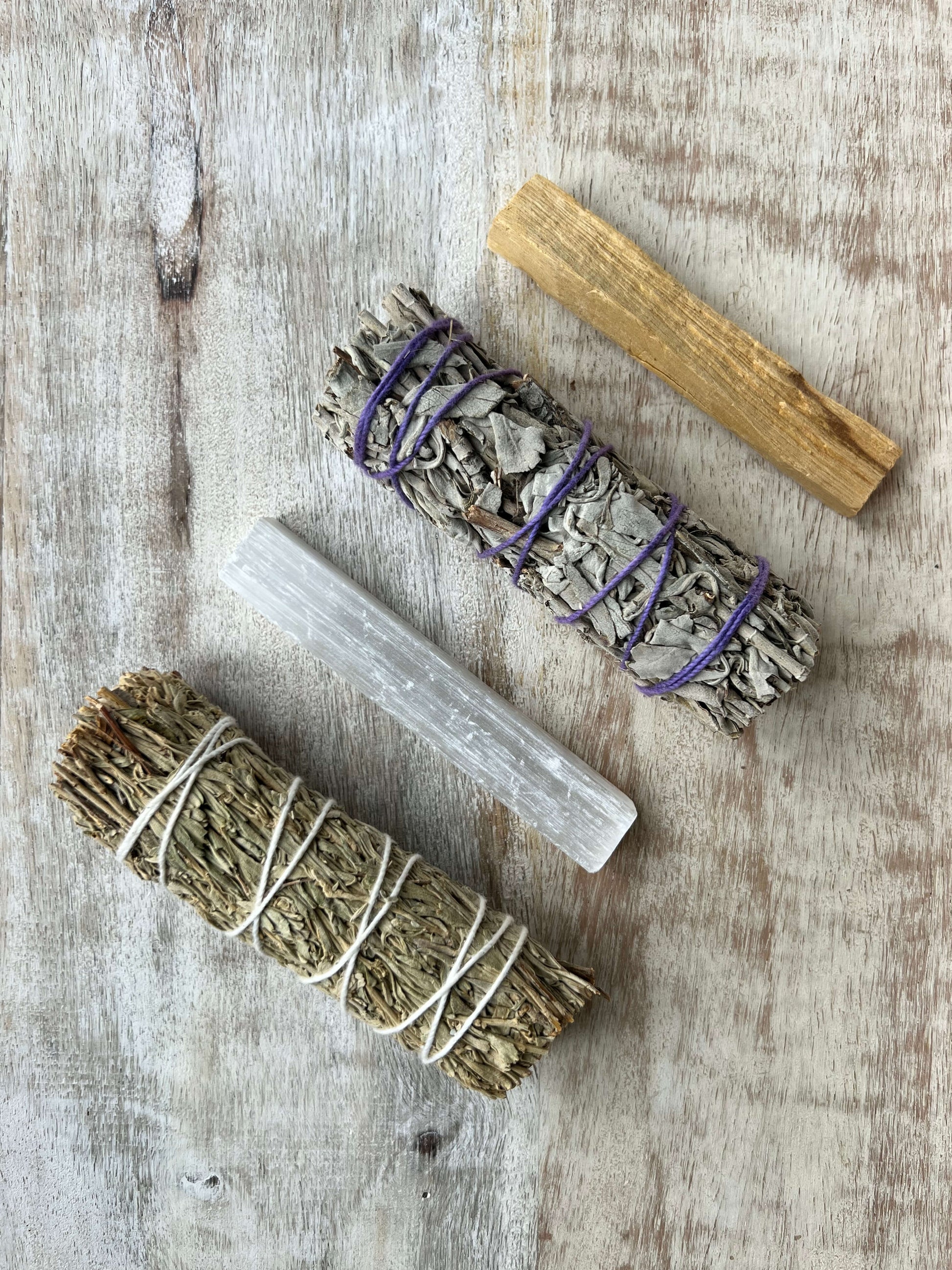 The-Essential-Cleanse-Bundle-Sage-White-or-Blue-Sage-Palo-Santo-Selenite-Stick