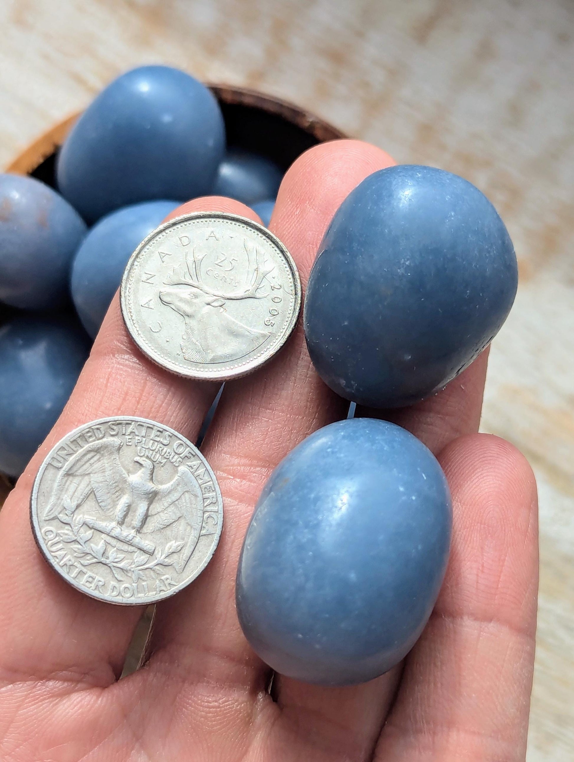 Tumbled Angelite Crystals