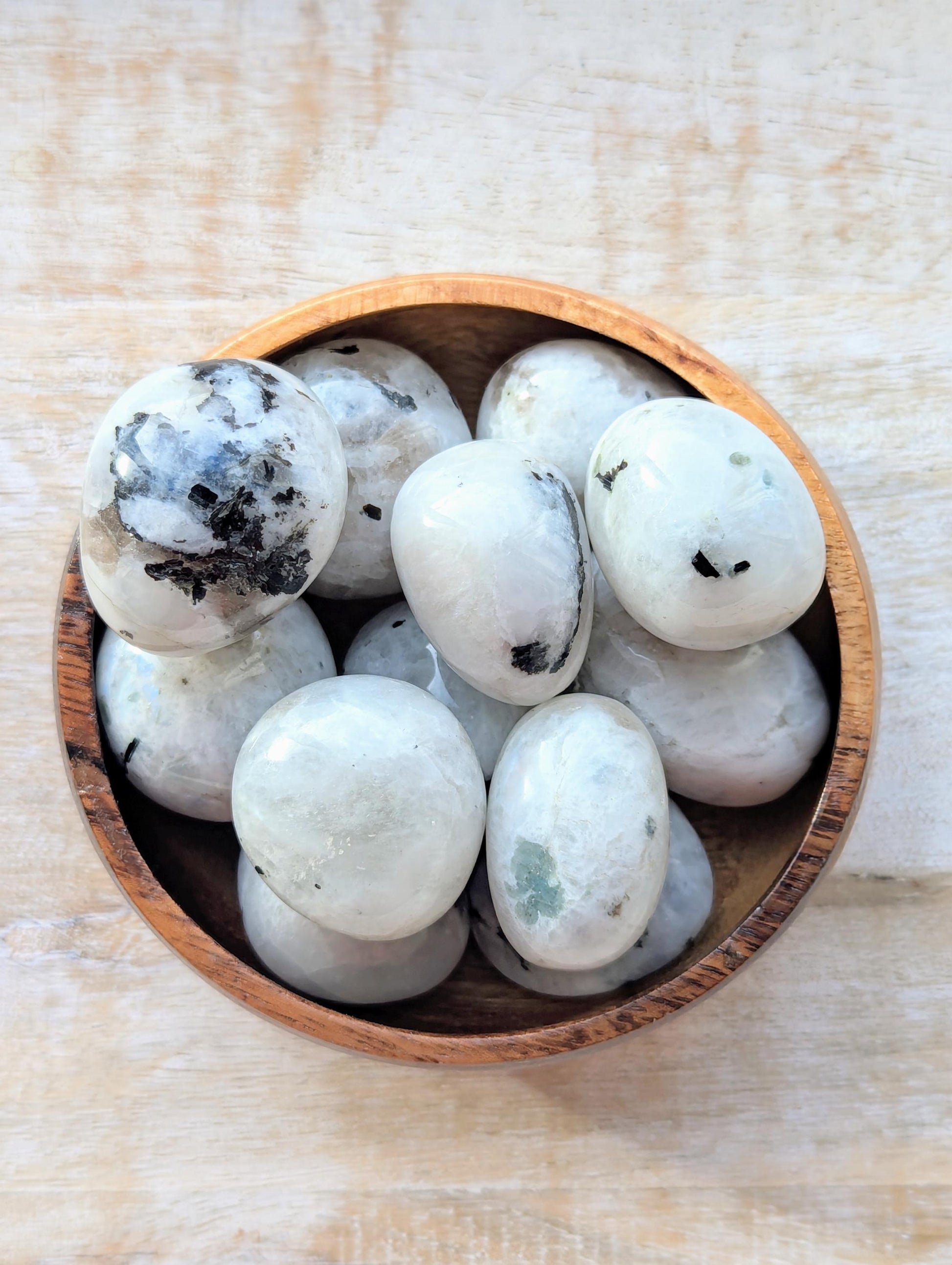 Tumbled Rainbow Moonstone gemstones