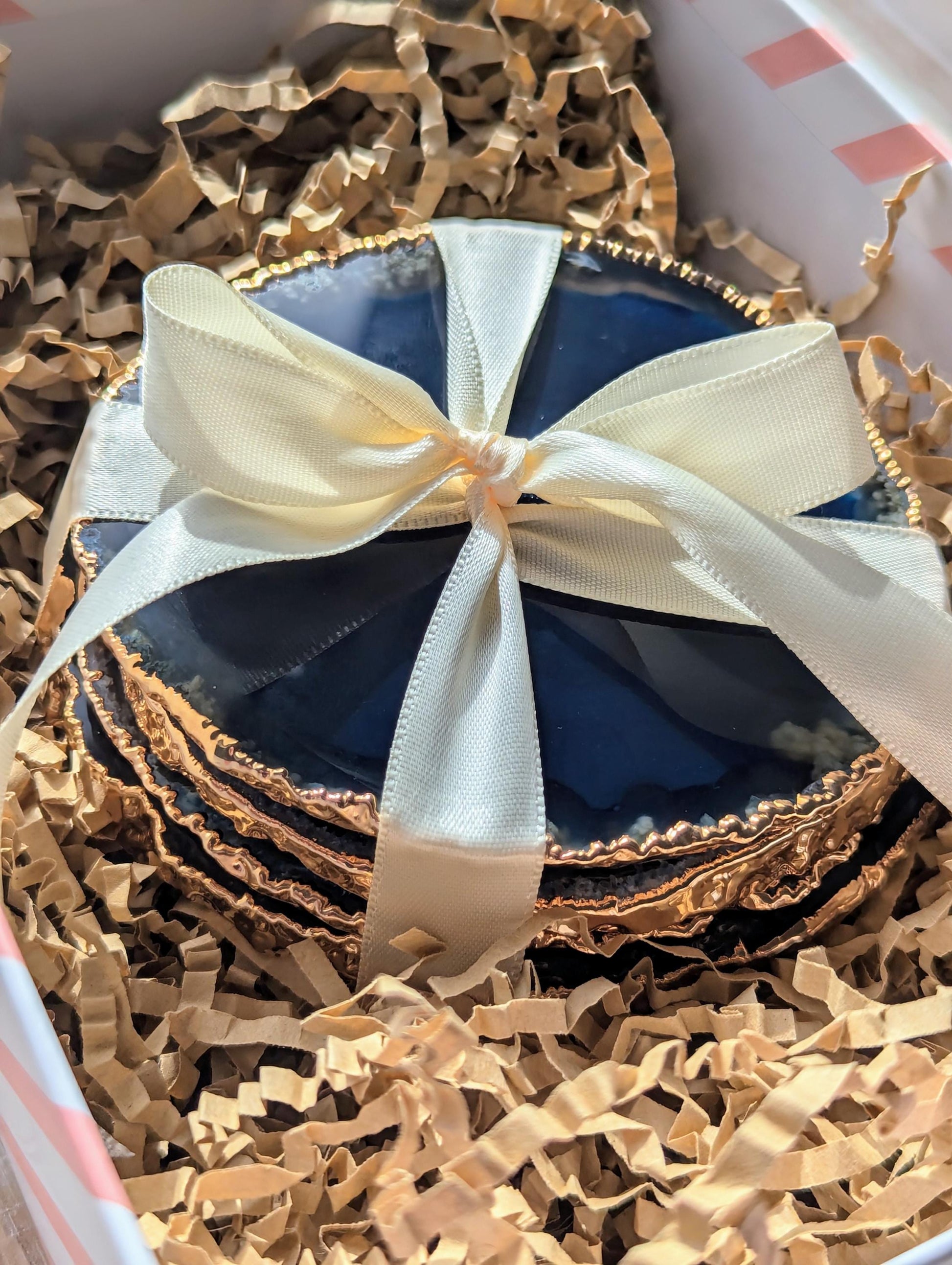 blue agate coaster