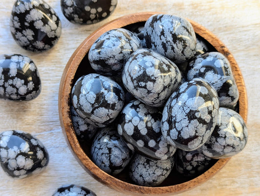Snowflake Obsidian Tumbled Stones