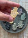 Natural Hamsa Hand Crystal Carvings