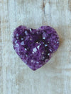 Purple Amethyst Cluster Heart 253g