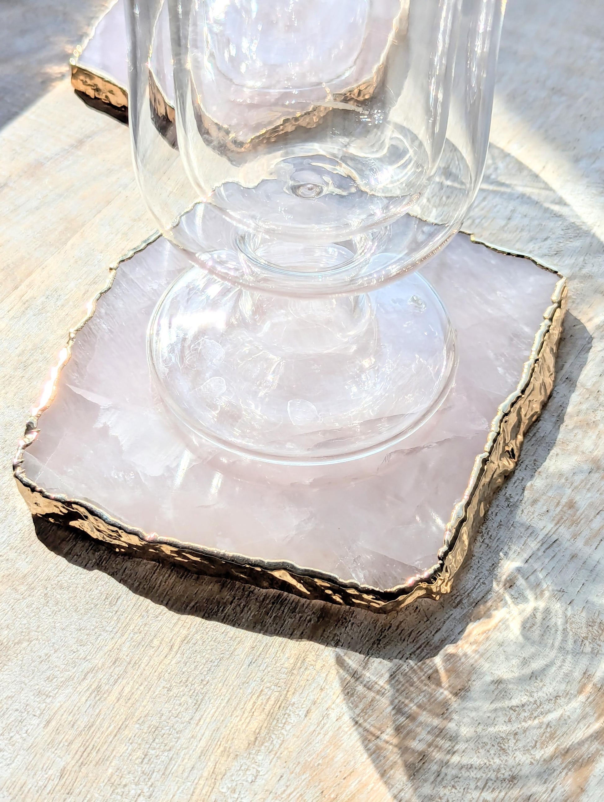 rose quartz coaster