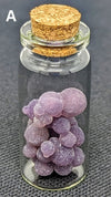 Grape Agate Purple Mini in a Cork Bottle