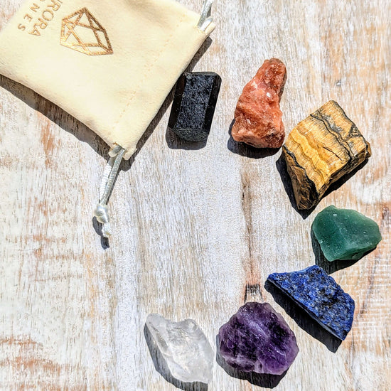 7-chakras-raw-stone-set