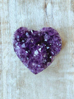 Purple Amethyst Cluster Heart 253g