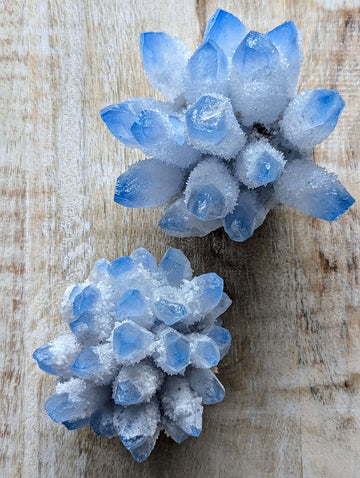 Blue-Phantom-Quartz-Clusters