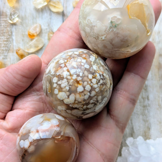 Carnelian-Flower-Agate-Sphere