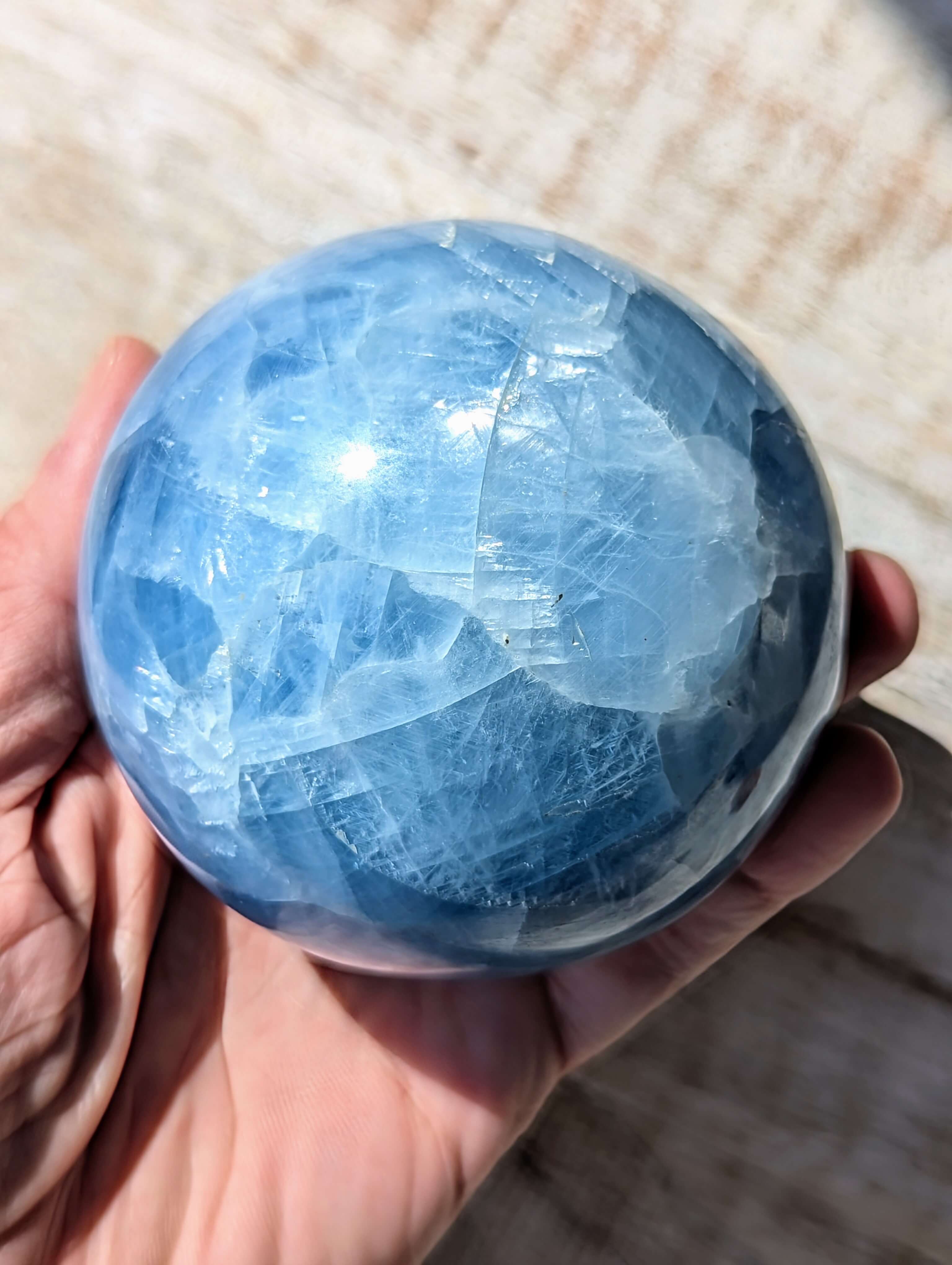 Blue Celestite Crystal Ball, Sphere newest #2