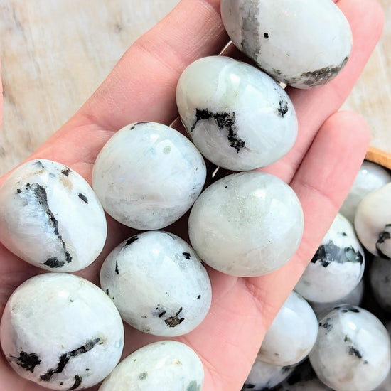 High Quality Rainbow Moonstone tumbled gemstones