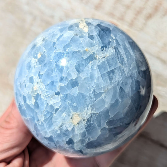 Large-natural-Celestite-Sphere