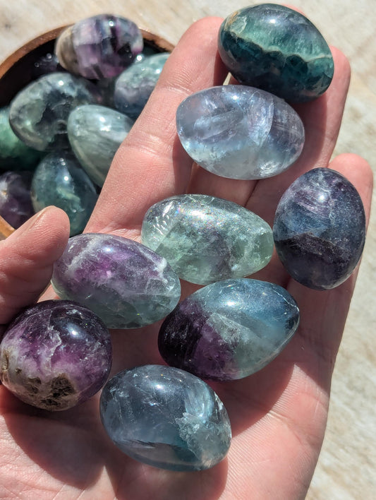  Rainbow Fluorite Tumbled