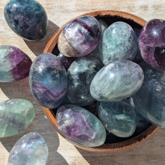  Rainbow Fluorite Tumbled Stones 