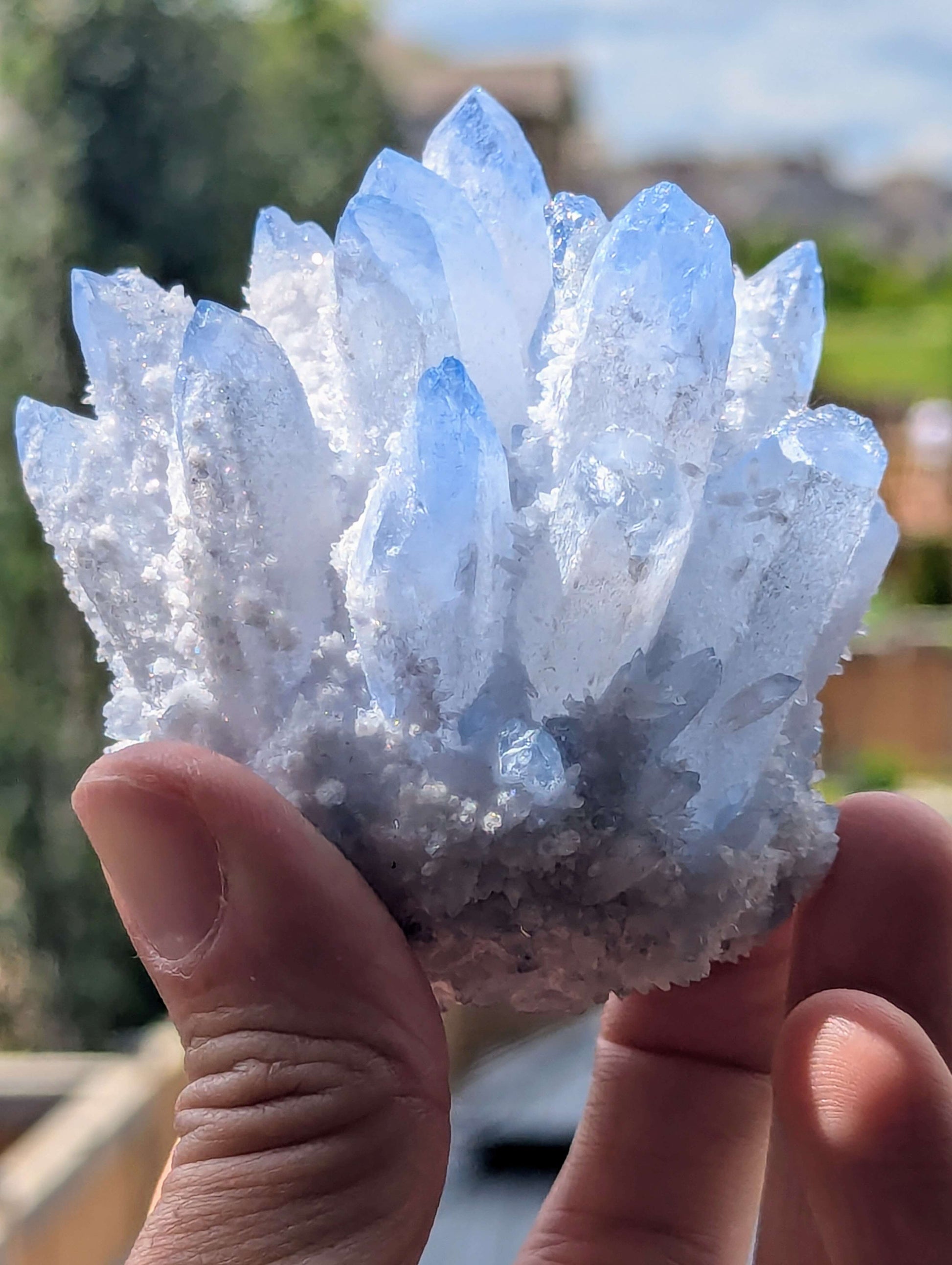 Tiny-Blue-Phantom-Quartz-Cluster-Geode