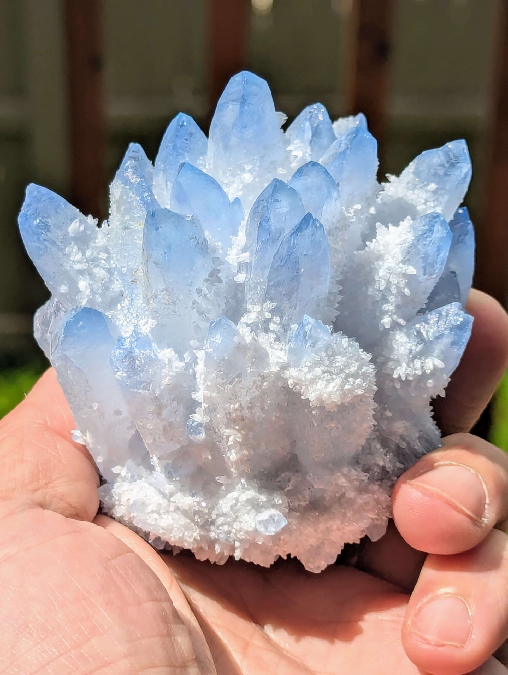 Tiny-Blue-Phantom-Quartz-Cluster