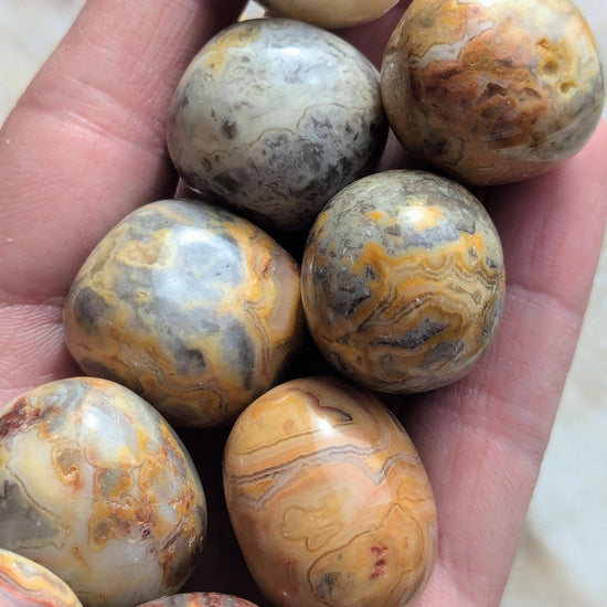 Tumbled Crazy Lace Agate Gemstones