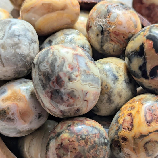 Tumbled Crazy Lace Agate Stones