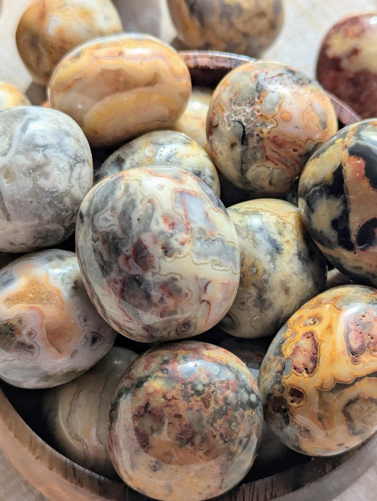Tumbled Crazy Lace Agate Stones