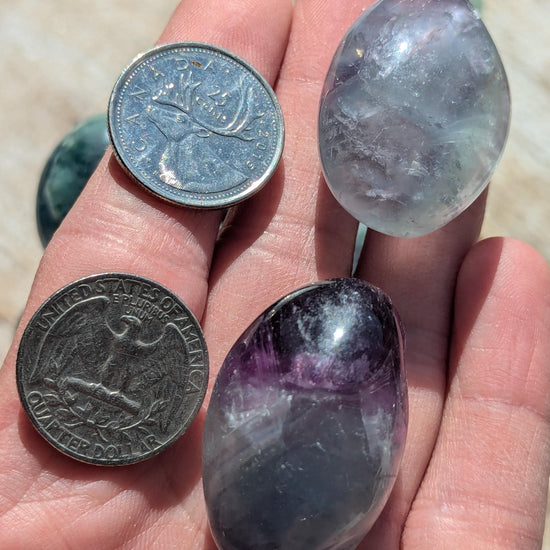 Tumbled Rainbow Fluorite Crystals