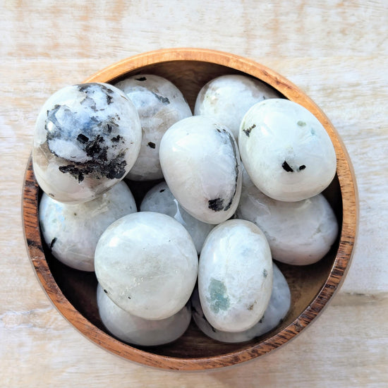 Tumbled Rainbow Moonstone gemstones