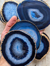 blue agate coasters