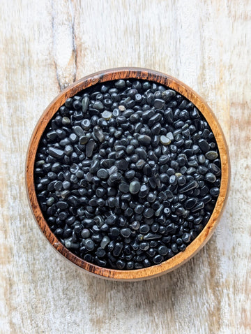 Black Obsidian Crystal Chips