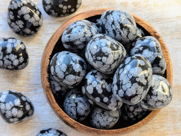 Snowflake Obsidian Tumbled Stones