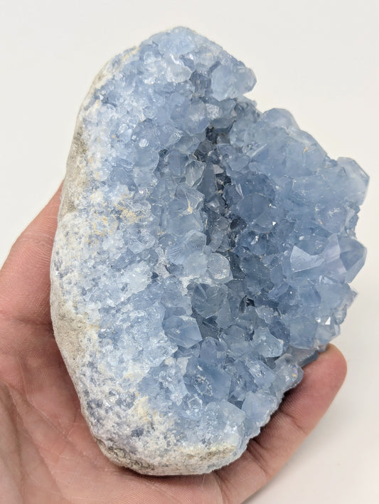 Raw AAA Blue Celestite Crystal Cluster Geode