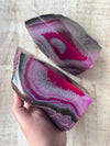 Natural Pink Agate Bookend Pair 1970g