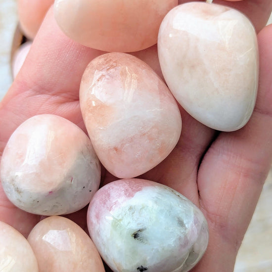 polished pink morganite 