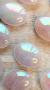 Angel Aura Rose Quartz Palm Stone