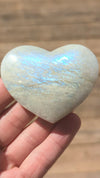 Blue Moonstone Heart 67mm