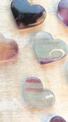 Rainbow Fluorite Heart Carving