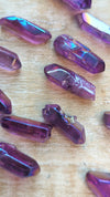 Aqua Aura Purple Quartz Point