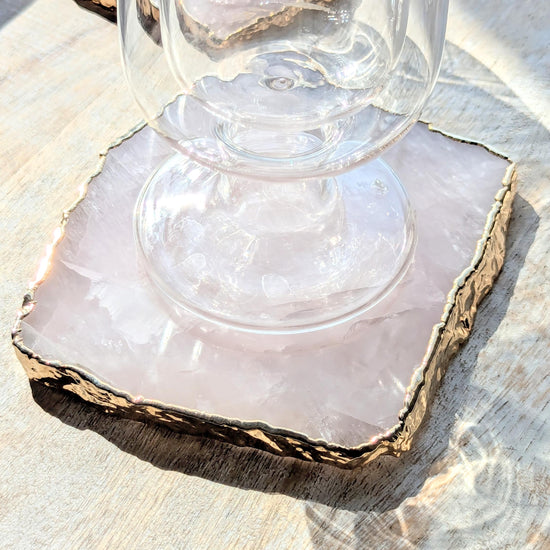rose quartz coaster
